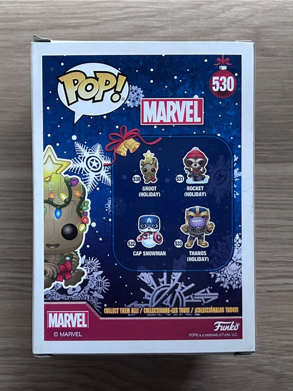 Funko Pop! Marvel Holiday bundle! Comes with free Rocket Ty beanie baby! - Picture 7 of 15